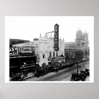 Póster Teatro Columbia, Noche de Apertura (Impresión Matt