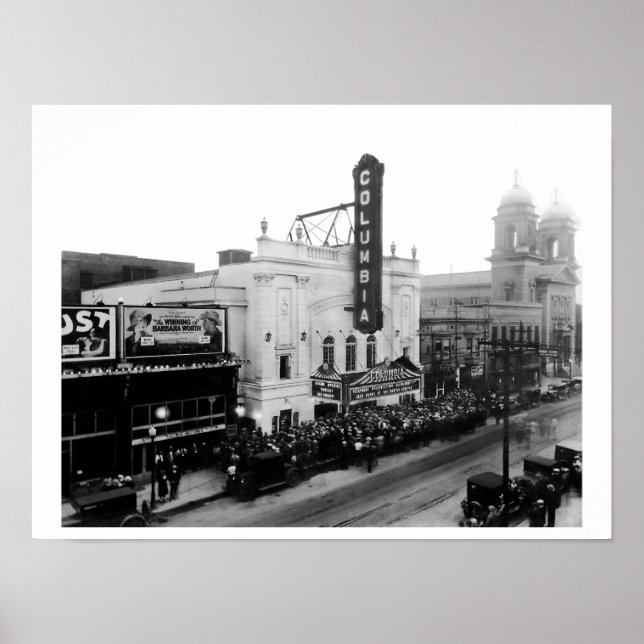 Póster Teatro Columbia, Noche de Apertura (Impresión Matt (Frente)