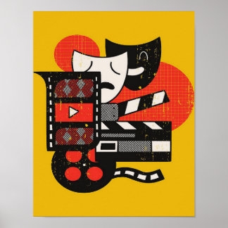 Póster Teatro de actuación abstracta| Teatro de teatro