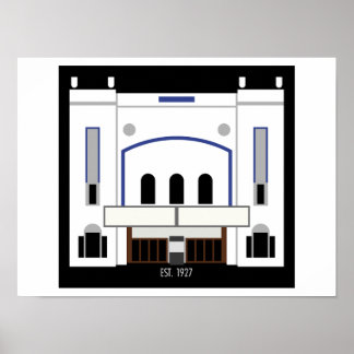 Póster Teatro de Columbia minimalista (Impresión mate)