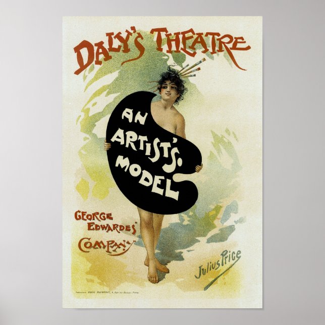 Póster Teatro de Daly ~ Modelo de artista (Frente)