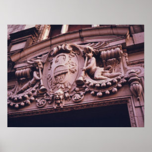 Póster Teatro de detalles arquitectónicos, Brooklyn, Vint