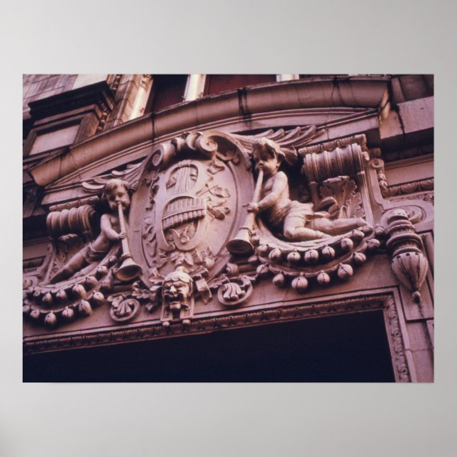 Póster Teatro de detalles arquitectónicos, Brooklyn, Vint (Frente)