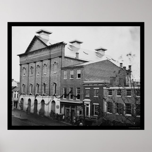 Póster Teatro de Ford, escena de la muerte de Lincoln 186 (Frente)