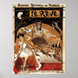 Póster Teatro de la ópera del funcionamiento de Le Reve