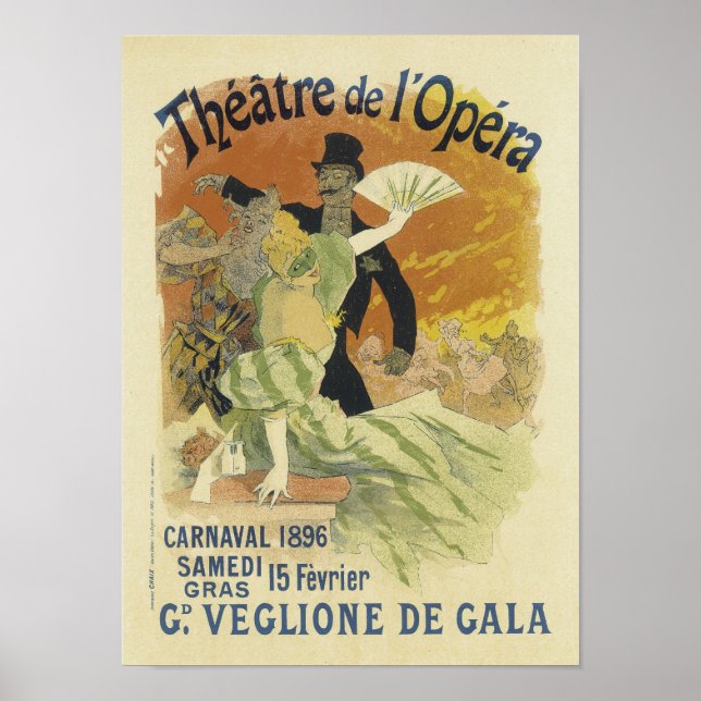 Póster Teatro De La Ópera, Jules Cheret (Frente)