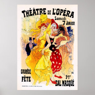 Póster TEATRO DE L'OPERA Jules Cheret Vintage