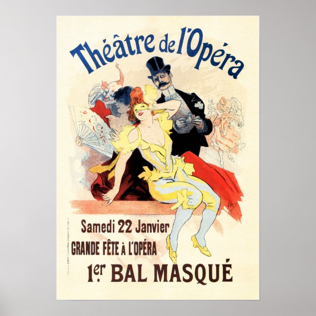 Póster TEATRO DE OPERA Teatro Publicidad Jules Cheret (Frente)