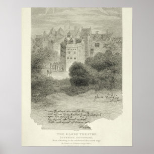 Póster Teatro de The Globe, Bankside, Southwark, después