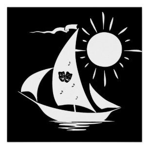 Póster Teatro de vela de día perezoso Barco de vela