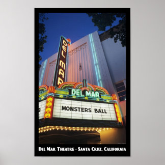 Póster Teatro Del Mar, Poster 11x17 de Santa Cruz