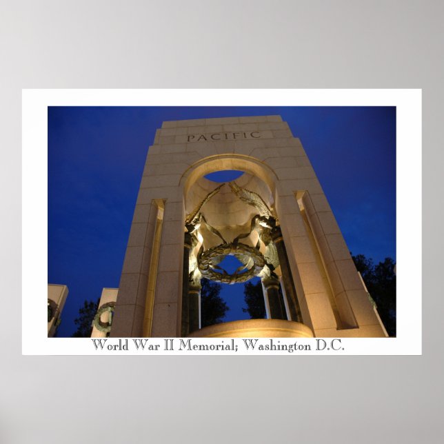 Póster Teatro del Pacífico conmemorativo de la Segunda Gu (Frente)