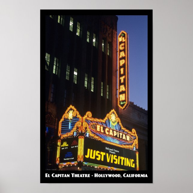 Póster Teatro El Capitan, Poster de Hollywood 11x17 (Frente)