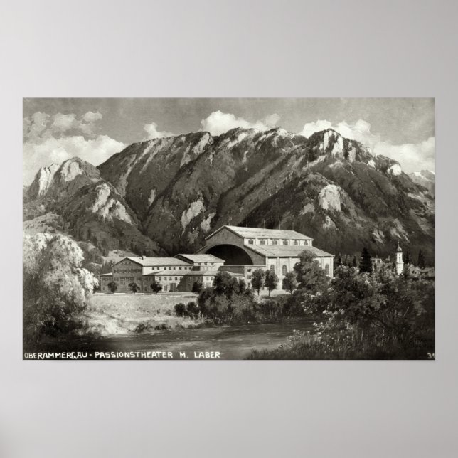 Póster Teatro en Oberammergau, 1930 (Frente)
