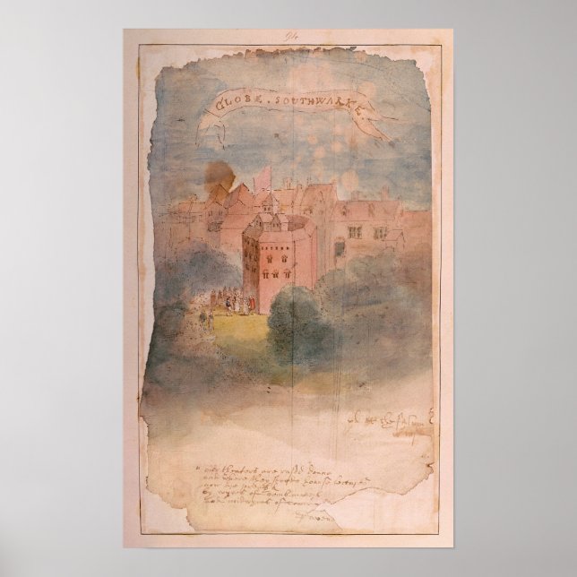 Póster Teatro Globe, Southwark (Frente)