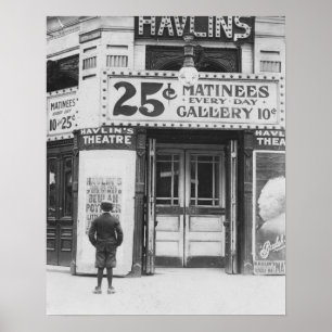 Póster Teatro Havlin, 1910. Foto antigua