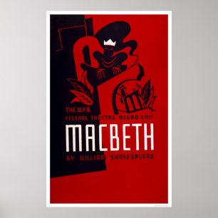 Póster Teatro Macbeth Negro 1937 WPA
