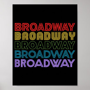 Póster Teatro Musical Retro Amante de la Música de Broadw
