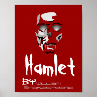 Póster Teatro Poster Hamlet Por William Shakespeare