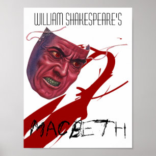 Póster Teatro Poster Macbeth Por William Shakespeare