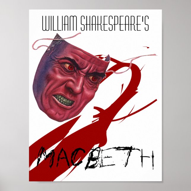 Póster Teatro Poster Macbeth Por William Shakespeare (Frente)