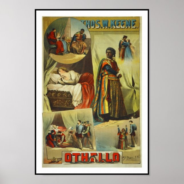 Póster Teatro poster Vintage "Othello" (Frente)