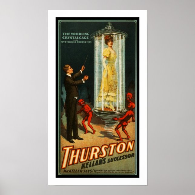 Póster Teatro poster Vintage Thurston Magican (Frente)