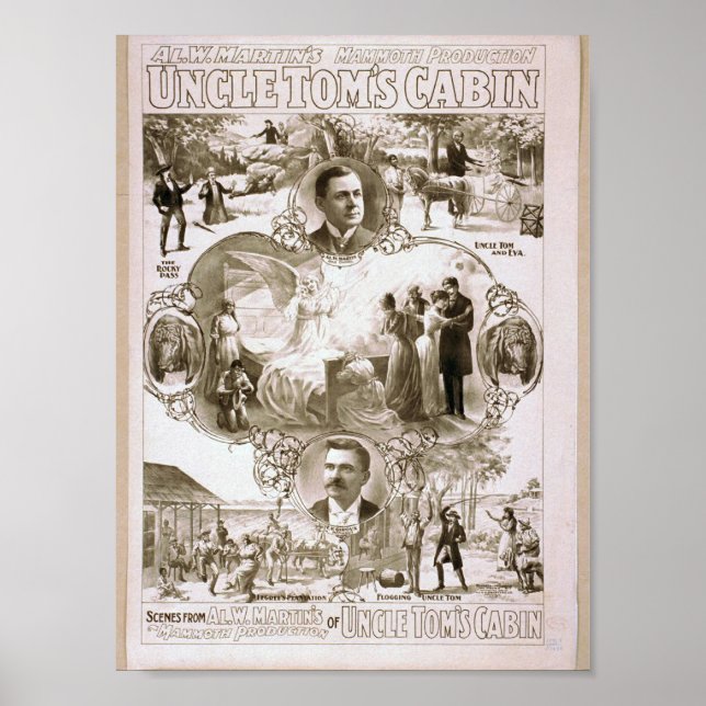 Póster Teatro retro de la cabina del tío Tom (Frente)