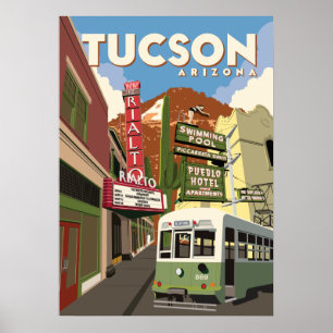 Póster Teatro Rialto de 28"x20" - Tucson, Arizona