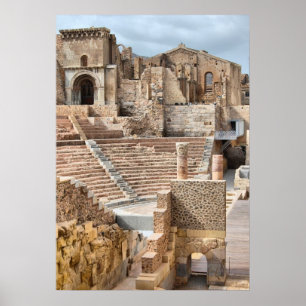 Póster Teatro Romano, Cartagena, España