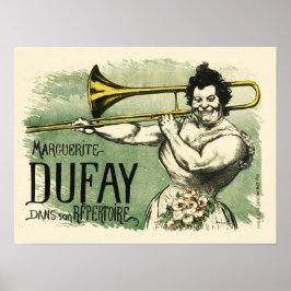 Póster Teatro trombólico francés MARGUERITE DUFAY