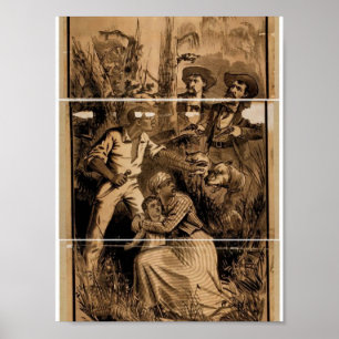 Póster Teatro vintage de la cabina del tío Tom