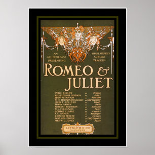 Póster Teatro Vintage Romeo Juliet