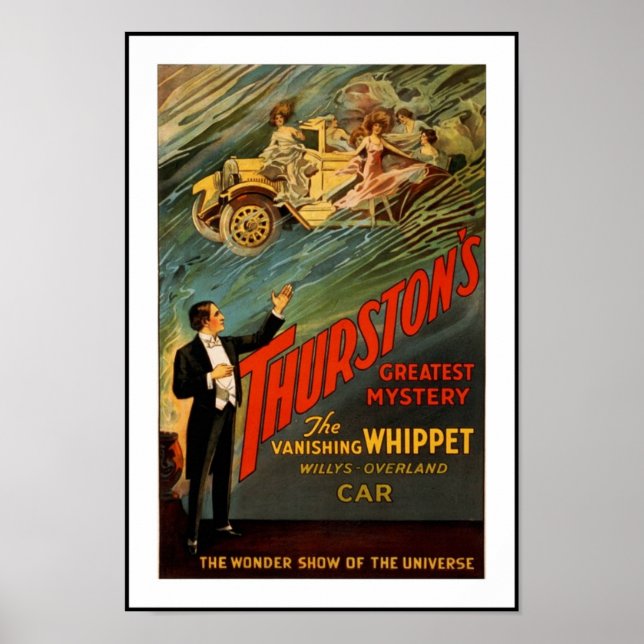 Póster Teatro Vintage Thurston Magican Car (Frente)
