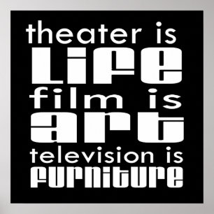 Póster Teatro vs. cine vs TV