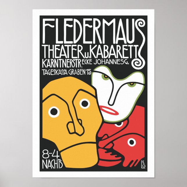 Póster Teatro y cabaret de época (Frente)