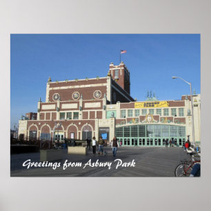 Póster Teatro y sala de convenciones Asbury Park NJ Param
