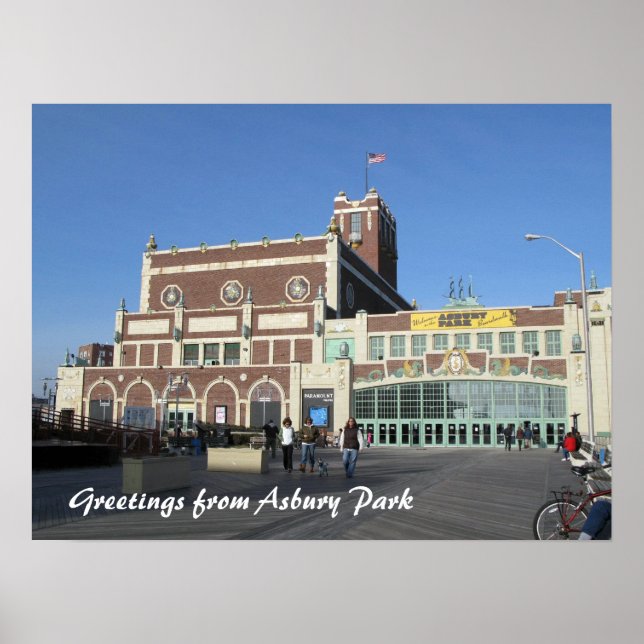 Póster Teatro y sala de convenciones Asbury Park NJ Param (Frente)