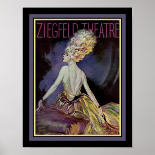 Póster Teatro Ziegfeld de los años 20, por Henry Clive