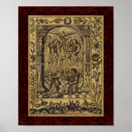 Póster Teatrum Chemicum: Ilustracion de alquimia 1652