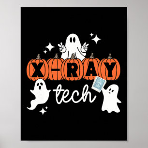 Póster Tech Halloween Technier Squad Xray Tech Pumpkin