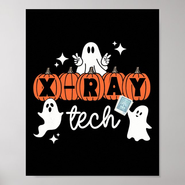 Póster Tech Halloween Technier Squad Xray Tech Pumpkin (Frente)