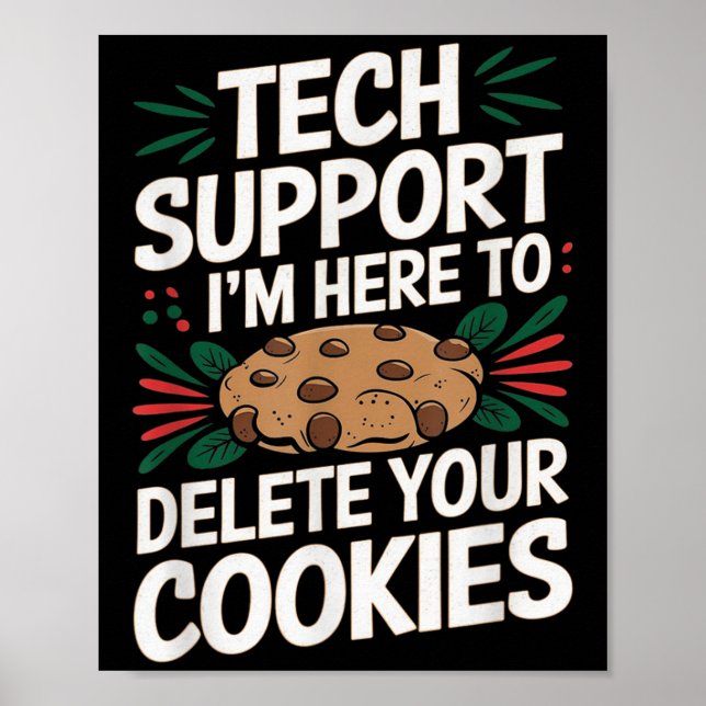 Póster Tech Support Im Here To Delete Your Cookies Christ (Frente)