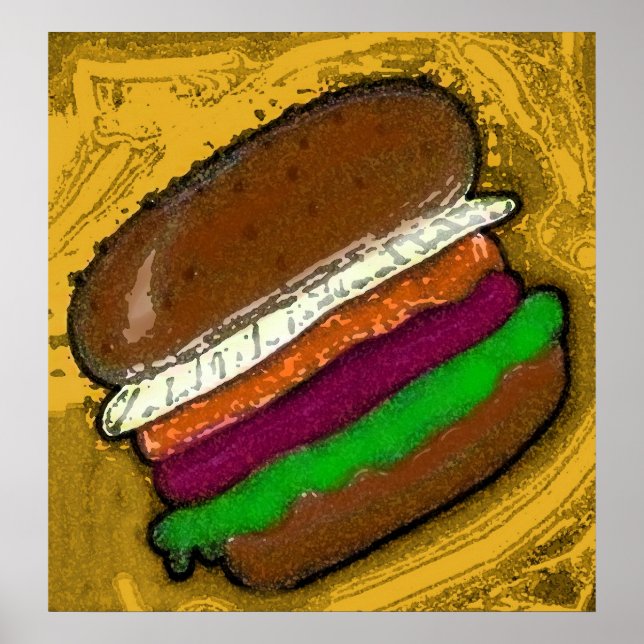 PÓSTER TECHNO HAMBURGER (Frente)