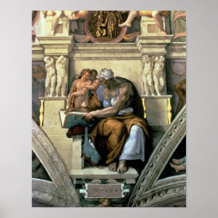 Póster Techo de la capilla de Sistine: Sibila de Cumaean,
