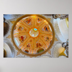 Póster Techo de la cúpula de la Frauenkirche, Dresde, Ale