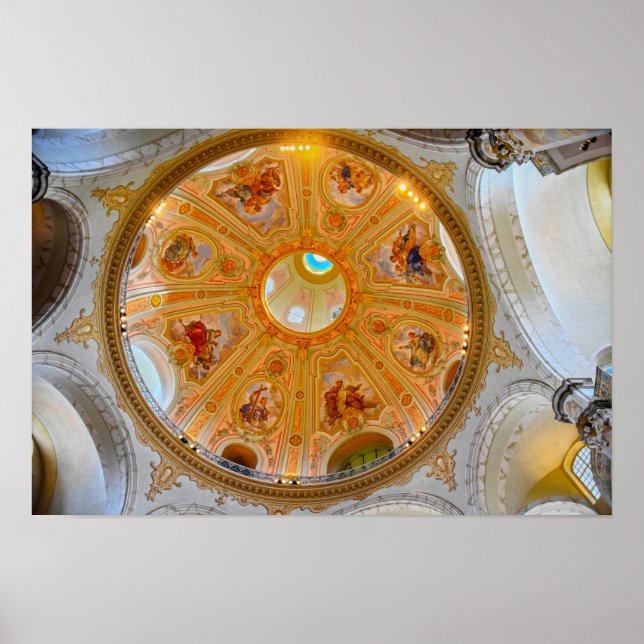 Póster Techo de la cúpula de la Frauenkirche, Dresde, Ale (Frente)