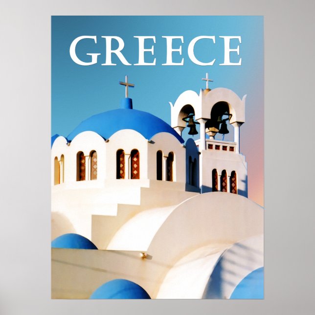 Póster Techo de la iglesia y torre de la campanilla Greci (Frente)