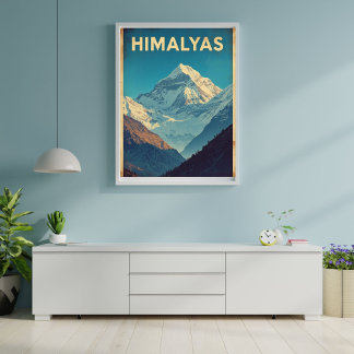 Póster Techo del Mundo – Viajes Vintage Himalayas