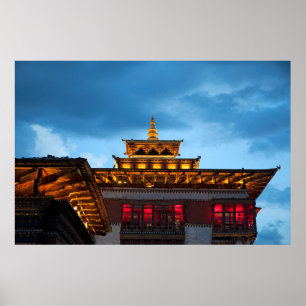 Póster Techo Dzong Budista